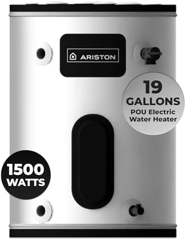 Ariston Electric Water Heater – Compact Point of Use Tank for RV, Camper, Plug-in Heating Solution for Under Sink, Versatile Electric Tank for Bathroom, Shower – 19 Gallon, 120V