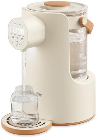 Veroline Instant Water Warmer, 2L Baby Formula Dispenser, 5 Temperature Control & 7x24H Keep Warm, Baby Bottle Warmer with Night Light, Hot Water Dispenser for All Bottles, Detachable Glass Tank