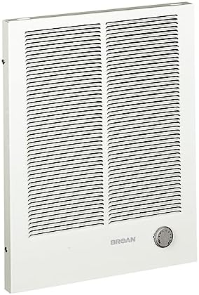 Broan-NuTone 194 High Capacity Wall Heater, White Painted Grille, 3000/1500 Watt 240 VAC, Covers 300 sq. ft. at Factory Wired Voltage