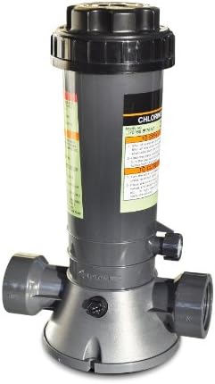 SWIMLINE HYDROTOOLS 87501 Economy In-Line Automatic Chlorine Feeder Chlorinator Adjustable Output 4.2 Lbs Capacity | Universal Compatibility | Above Ground & Inground Swimming Pool Bromine Install