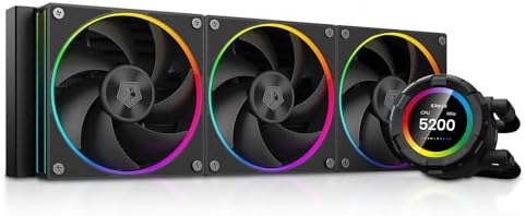 ID-COOLING SL360 CPU Liquid Cooler with Display, Customizable 2.1" LCD Display for Images or Performance Metrics, 360mm AIO Cooler, Three AF127 ARGB Fans, Fits Intel/AMD