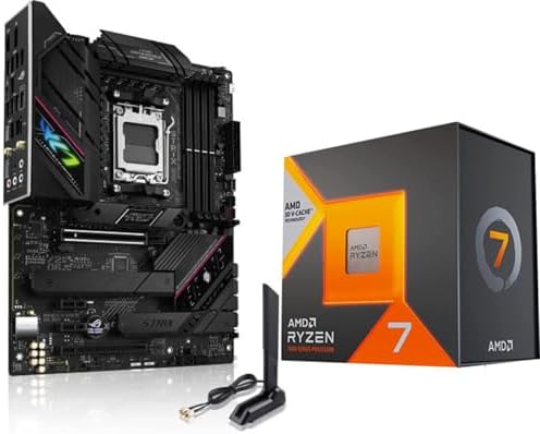 MICRO CENTER AMD Ryzen 7 7800X3D 8-Core16-Thread Desktop Processor with ASUS ROG Strix B650E-F Gaming WiFi AM5 Gaming Motherboard