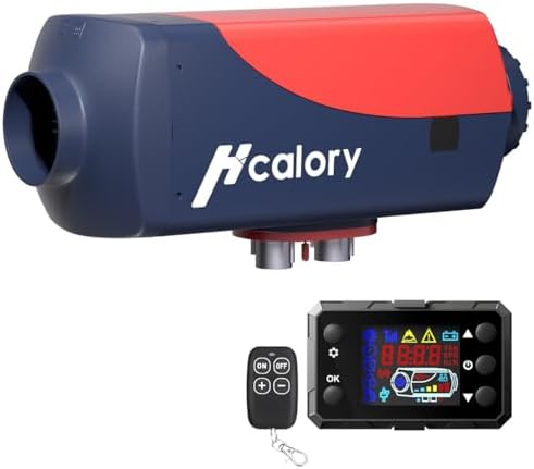 HCALORY 8KW Diesel Heater, 12V Diesel Air Heater with Remote Control and LCD Monitor, Harking bunk heater Automatic Adjustment, Support Heater 10L Fuel Tank for Car, Truck, Garage,Boat, RV,Trailer