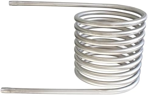 QUELECO Stainless Steel Heating Coil Heat Exchanger Food Grade Coil Heater for Outdoor Wood Fire Heated Hot Dutch Bath Tub
