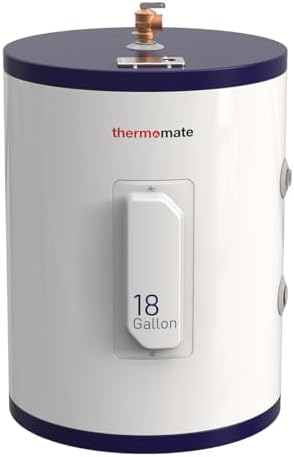 thermomate Tank Water Heater Electric, 18 Gallon Small Point of Use Hot Water Heater for Washing & Shower, 120Volt 1500W Compact Residential Water Heater, Adjustable Thermostat, UL Listed