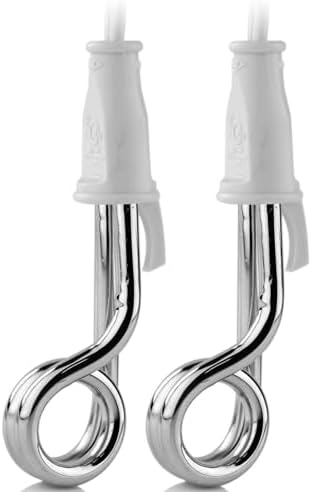OVENTE Electric Immersion Water Heater (Pack of 2), 300W Mini Submersible Instant Boiler for Coffee and Tea, Portable, Lightweight and Easy to Use Home, Travel or Camping Accessories, White CH3012