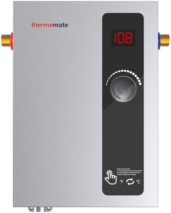 ThermoMate Tankless Water Heater Electric, 11kW at 240 Volt, On Demand Instant Hot Water Heater for Point of Use, Self-Modulating Save Energy, Save Space, 2.15GPM at 35°F Rise
