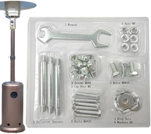 Umbrella Patio Heater Replacement Parts Hardware Outdoor Stand-up Round Umbrella Patio Heater Master Bolt Set polt & Nut & Stud & Wing Nut&fixing Bracket