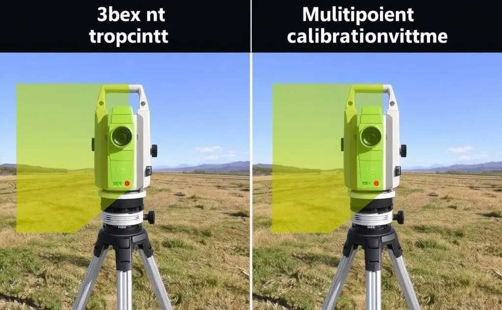 Show a comparison of one point vs multipoint calibration techniques.