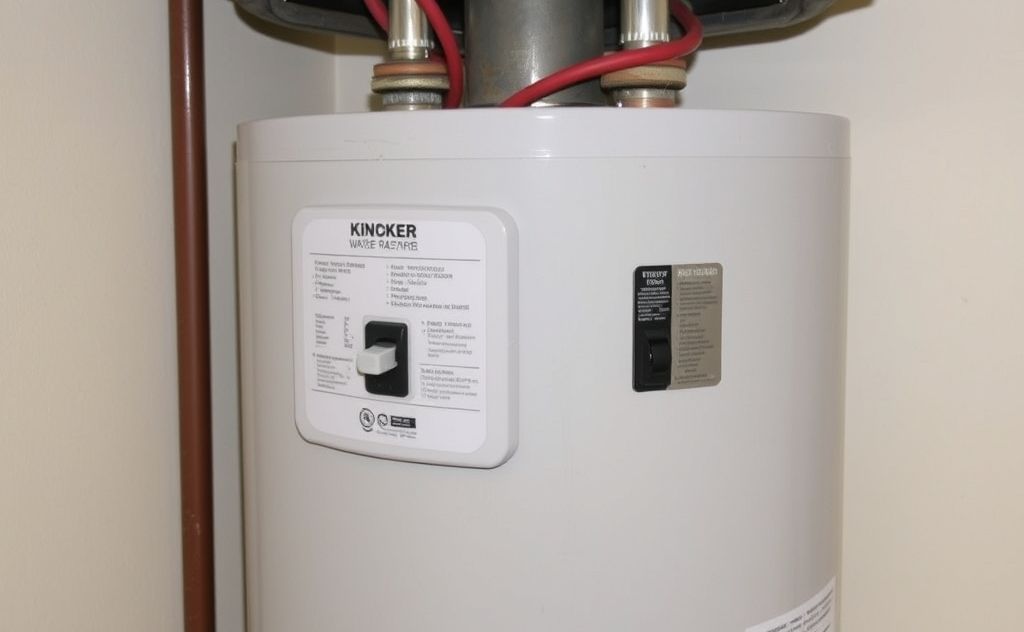 Tankless water heater with a tripped breaker, showing electrical issues.