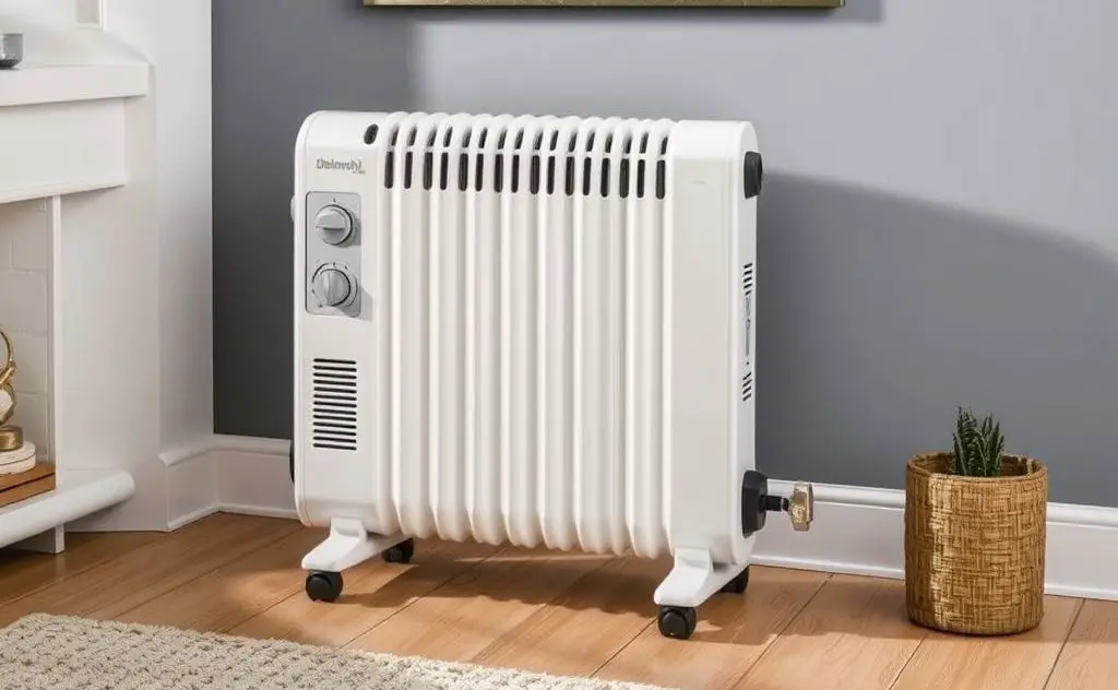 Delonghi oil heater model with radiant design