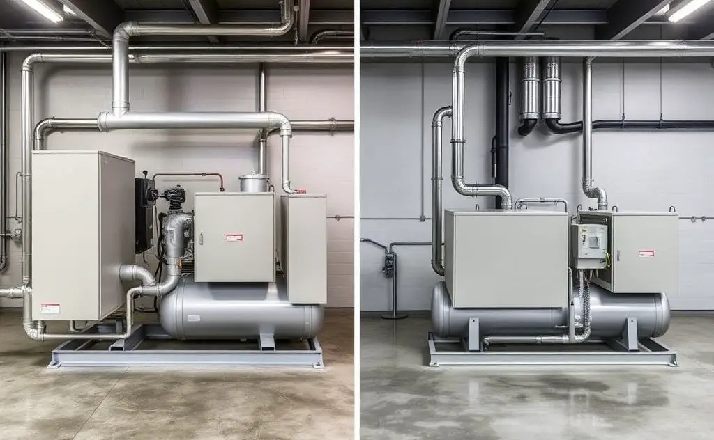 Chiller system comparison with HVAC systems