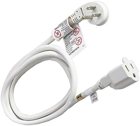FIRMERST 1875W 10 Feet Extension Cord Heavy Duty Low Profile White 15A