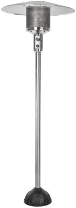 Fire Sense 61445 Natural Gas Patio Heater 45,000 BTU With Electric Ignition System For Residential - Stainless Steel