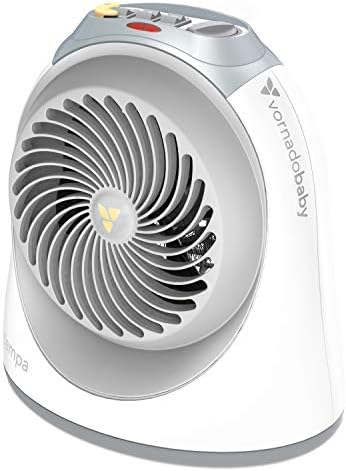 Vornadobaby Tempa Nursery Space Heater, Electric Space Heater for Baby with Locking Controls, Tipover Protection, Safety Shutoff, Hidden Cord Storage, Adjustable Thermostat