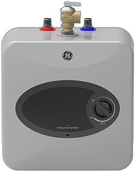 GE Appliances 2.5 Gallon, Versatile Mini Tank Water Heater with Adjustable Thermostat, Easily Installs Under Sink, 120v