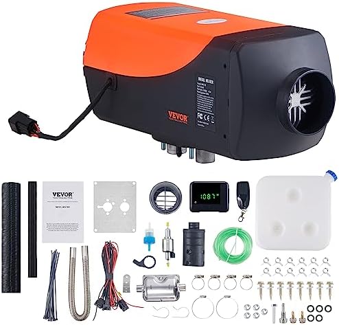 VEVOR Diesel Air Heater, 12V 8KW Diesel Heater with Remote Control and LCD, 10L Fuel Tank Diesel Parking Heater, Rapid Heating and Low Noise for RV Trailer Camper Van Boat And Indoors