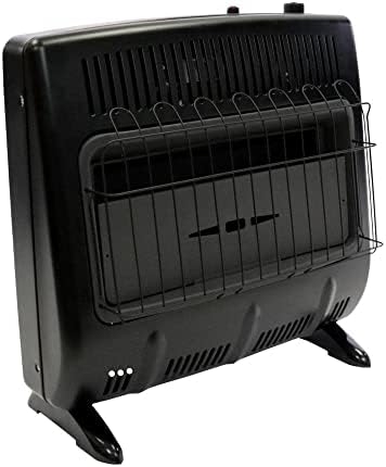 Mr. Heater MHVFGH30LPBT 30,000 BTU Vent Free Blue Flame Propane Garage Heater with Thermostat for Cold Rooms, Cabins, Sun Rooms & Garage - Black