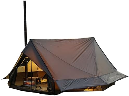 Hot Tent with Stove Jack Camping Tent Winter Tent 4 Season Tent 1-2 Person for Backpacking Camping Hiking Hunting Fishing Waterproof Windproof Lightweight 82 * 59 * 47