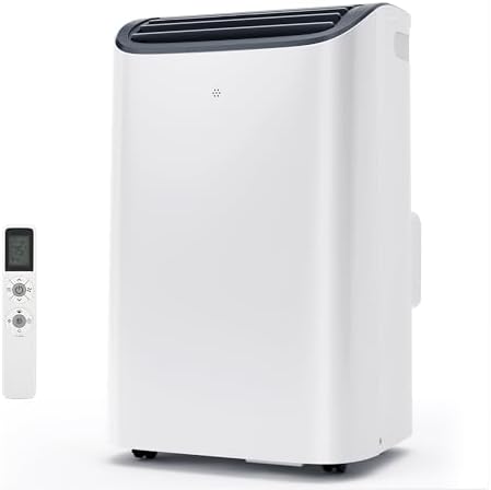 EUHOMY Portable Air Conditioners 12,000 Btu, 4 in 1 Portable Cooling AC with Heat, Dehumidifier, Fan Modes, Quiet Stand-up AC with 46dB Low Noise & Sleep Mode for Bedrooms, room up to 550 Sq.Ft