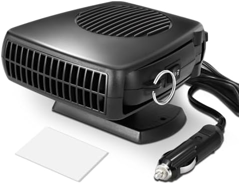 DNA MOTORING 12V 170W Portable Car Heater, 2 in 1 Heating & Cooling, Electric Car Heaters Defroster with Plugs in Cigarette Lighter, Fast Heating Defroster, 360° Rotation Defogger, TOOLS-00786