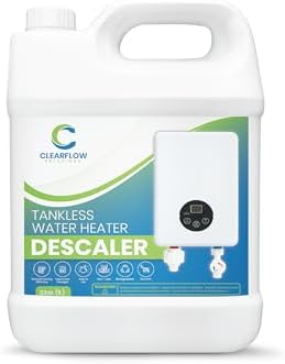 Clearflow Solutions Tankless Water Heater Descaler - Premium Descaler for Tankless Water Heater Systems, Restores Heating Efficiency, Nontoxic, Biodegradable, Made in USA! 32 Ounce (Quart)