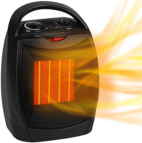 GiveBest Portable Electric Space Heater, 1500W/750W Ceramic Heater with Thermostat, Heat Up 200 Square Feet in Minutes, Safe and Quiet for Office Room Desk Indoor Use