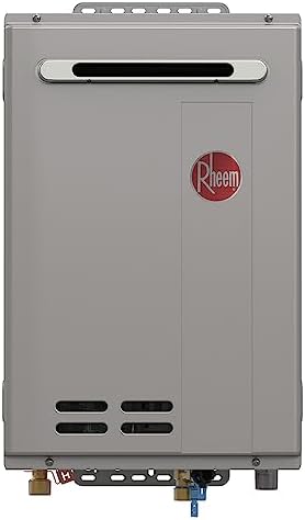 Rheem RTG-84XLN-3 High Efficiency Non-Condensing Outdoor Tankless Natural Gas Water Heater, 8.4 GPM