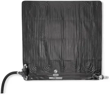 Intex 28685E 47 Inch x 47 Inch Solar Pool Water Heater Mat for 8,000 Gallon Above Ground Swimming Pool with Hose Attachment and Adaptors, Black