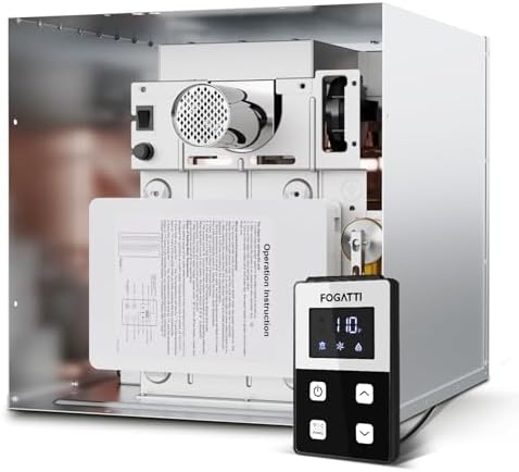 FOGATTI RV Tankless Water Heater, InstaShower 7, 3 Optional Door Sizes 15"x15", 15"x18" and 18"x18" for Refitment, DC 12V, Optimized Summer Comfort Performance, Ideal for RVers