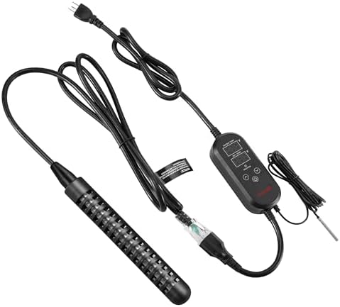 GRILLME 1000W Immersion Water Heater with Intelligent Temperature Controller,Fully Submersible Portable Electric Heater,5 Galons Bucket Heater,100% Waterproof,316L Shell,Easy and Convenient to Use