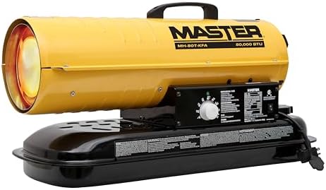 Master 80,000 BTU Battery Operated Kerosene/Diesel Forced Air Heater with Thermostat (MH-80TBOA-KFA)
