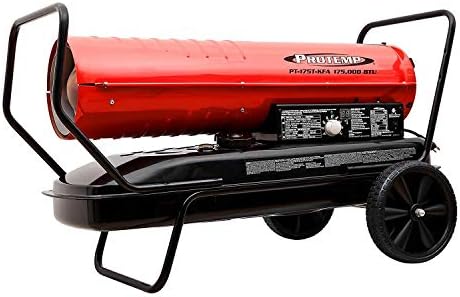 Protemp 175,000 BTU Kerosene Diesel Forced Air Heater, Thermostat, Outdoor, Garage, Barn, Workshops
