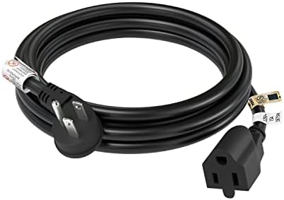 FIRMERST 1875W 6 Feet 15A Low Profile Flat Plug Extension Cord 14 AWG Black