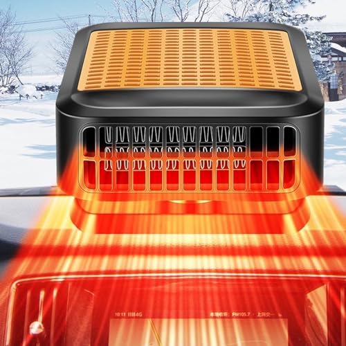 Car Heater,Portable 12V Car Heater & Defroster,200W Fast Heating & Cooling Fan,Plug In Car Heater for Windshield Defogger with 360° Rotary Car Heaters for Vehicle,Car,RV,SUV