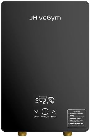 JHiveGym Electric Tankless Water Heater,110V Under Sink With Remote Control,4500W Digital Display On Demand Hot Water Heater