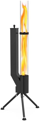 Onlyfire Patio wood pellet heater, Outdoor Fire Pit, Portable fireplace for Backyard, Porch, Coffee Shop, Outside Restaurant, Garden Bonfire Party, FP042