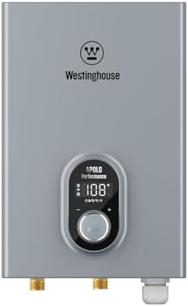 Westinghouse 11kW 240V Tankless Water Heater Electric, Up to 2.6 GPM Instant Hot Water Heater, 1-2 Point of Use Hot Water, Wi-Fi Enabled, 240V, APOLO-11k