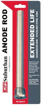 SUBURBAN MFG Magnesium Anode Rod for Water Heaters, Extends the Life of Your Hot Water Tank, Easy Install (233514)