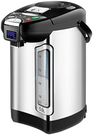 NutriChef Digital Water Boiler and Warmer - 5L/5.28 Qt Stainless Electric Hot Water Dispenser w/LCD Display, Rotating Base, Keep Warm, Auto Shut Off, Safety Lock, Instant Heating for Coffee & Tea