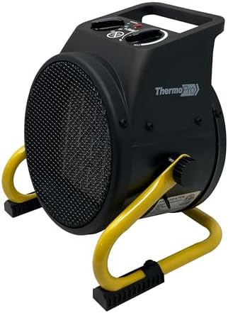 ThermPro Portable Forced Air Heater with Thermostat, 120V, 1500 Watts, 5,000 BTU, Black, PFH120160015