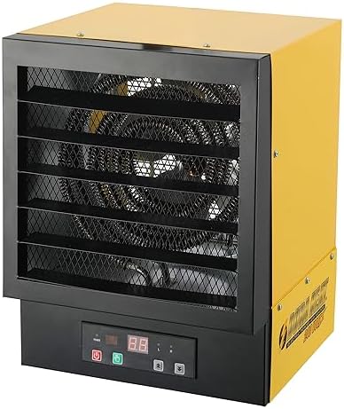 Dura Heat Hard-Wired Ceiling Mount Electric Garage Space Heater with Remote, 10,000 Watt, 240 Volt, ECO System, Overheat Protection, Ideal for Garage & Workshop