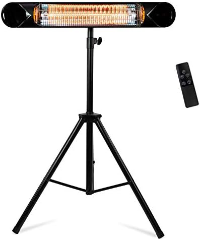 Briza Infrared Electric Patio Heater - Indoor/Outdoor Heater - Portable Wall/Garage Heater - 1500W - use with Stand - Mount to Ceiling/Wall)