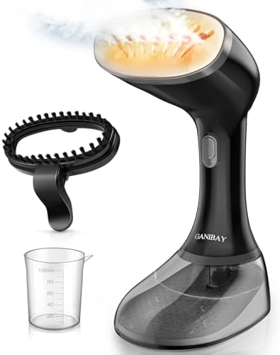 Steamer for Clothes, 1800W Fast Heat-up Clothes Steamer Handheld Garment Steamer with 3 Steam Settings, 380ml Water Tank, 9.8