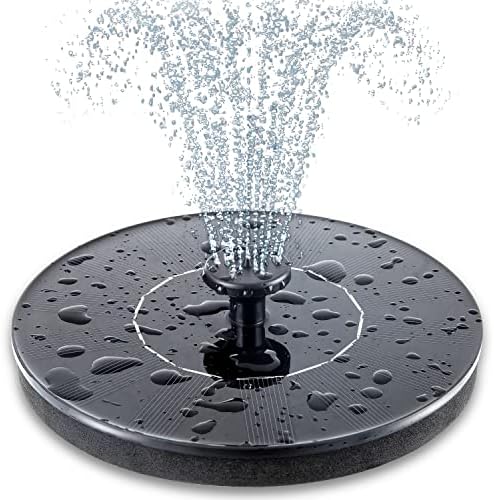 Mademax Solar Bird Bath Fountains Pump, Upgrade 1.4W Solar Fountain with 6 Nozzle, Free Standing Floating Solar Powered Water Fountain Pump for Bird Bath, Garden, Pond, Pool, Outdoor