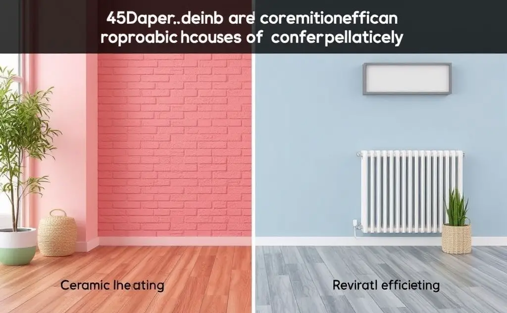 Compare ceramic heating and radiant heater efficiency