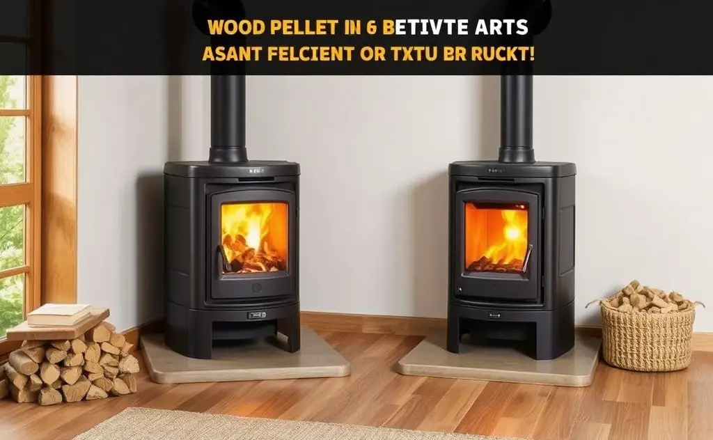 Efficient wood pellet stove with high BTU output