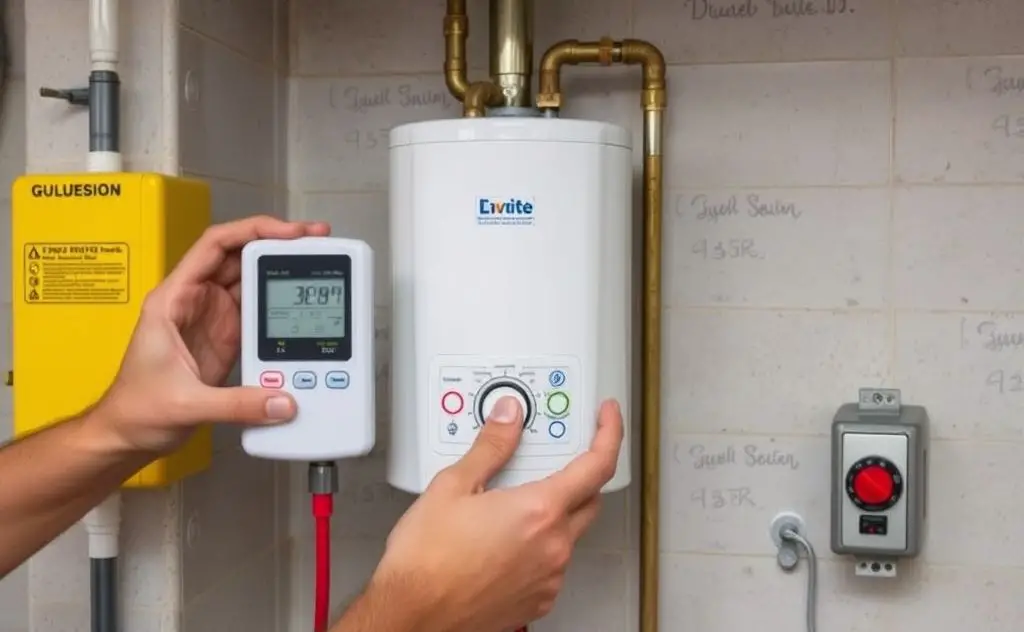 Testing water heater power status method