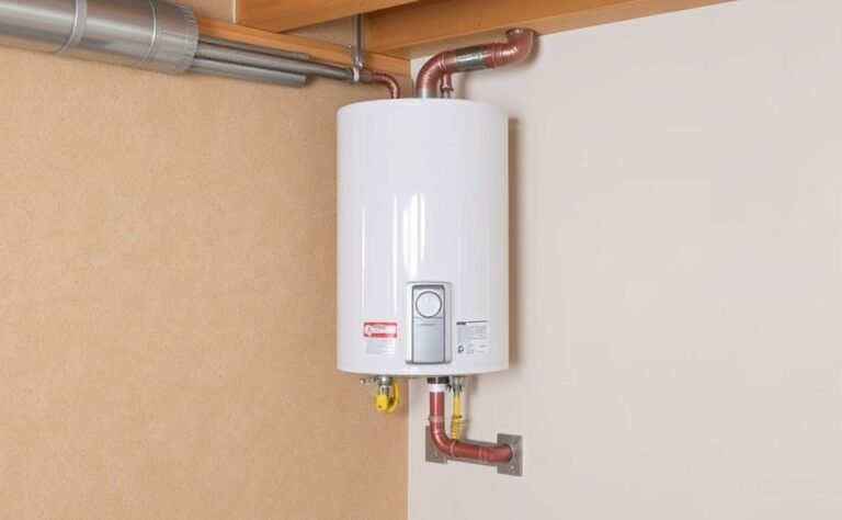 how to vent gas water heater through wall