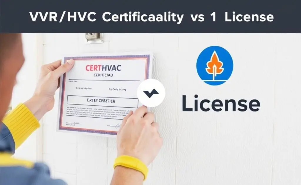 HVAC certification vs license explained clearly